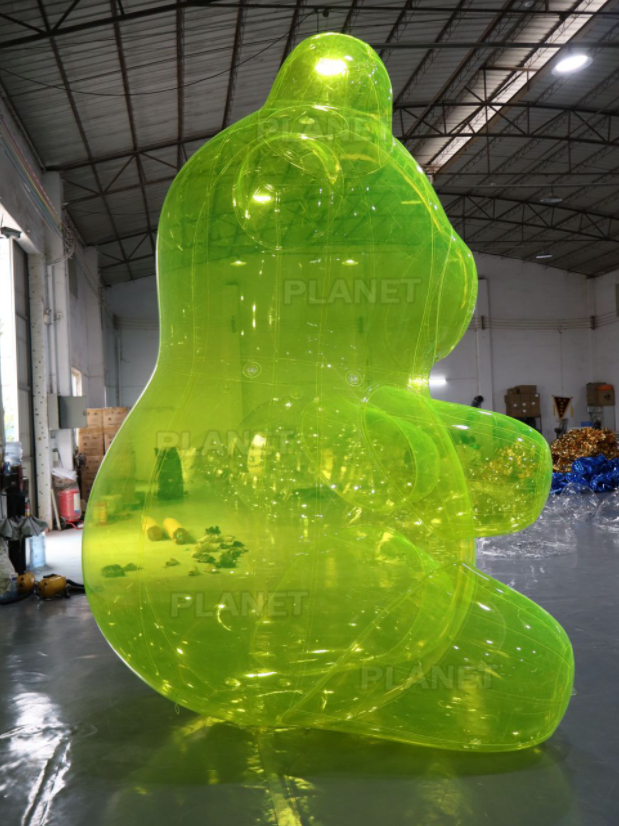 Giant Inflatable Teddy Bear Air Filled Sculpture Blow up Cartoon Model Indoor Yard Party Decoration