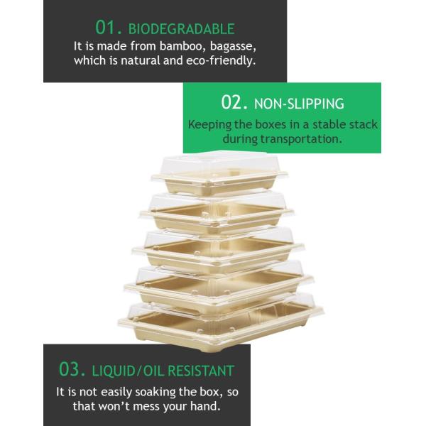 Paper Sushi Takeaway Box Biodegradable Eco Friendly