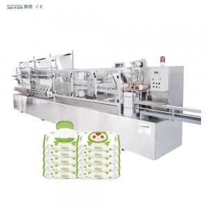 Buy cheap SS304 Wet Wipes Manufacturing Machine Wet Wipes Production Line 80pcs/min product