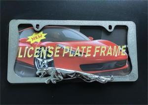 Buy cheap Long Lasting Lion Chrome Metal Auto License Plate Frames Standard Size For USA product