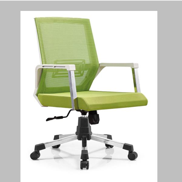 Ergonomic medium back mesh chair with fixed armrest,with Lumbar Support
