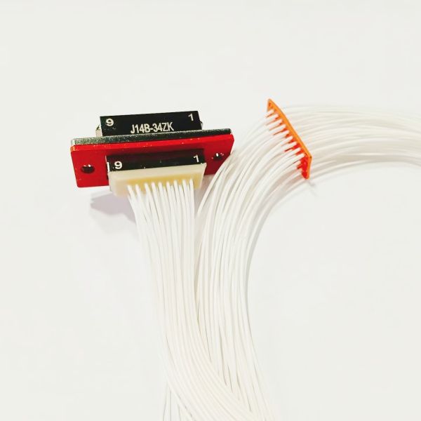 2A MIL Spec Micro-D Connector J14B Male Electrical Connectors With High Temperature Cable