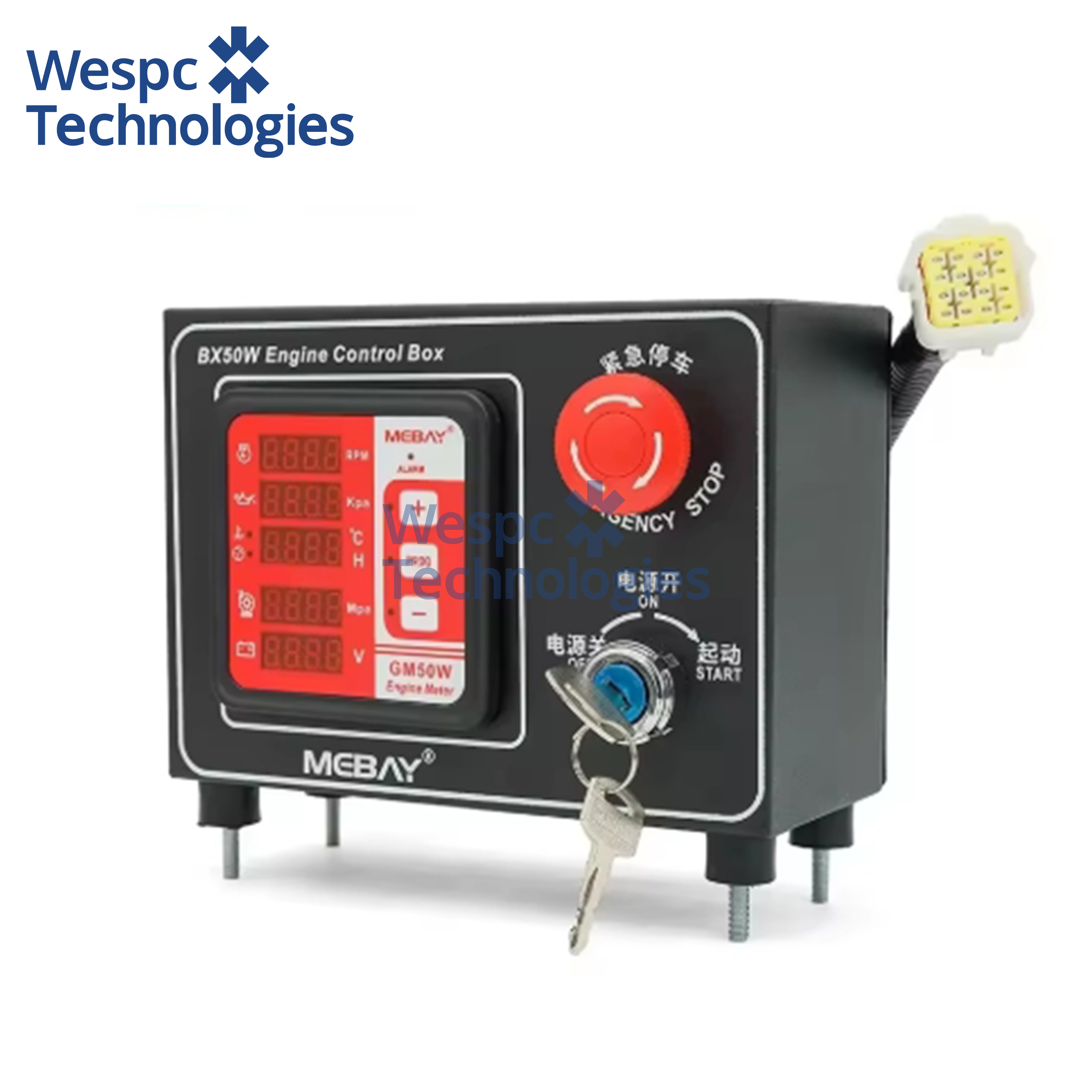 WESPC Original BX50W Diesel Engine Control Panel Unit Engine Spare Parts