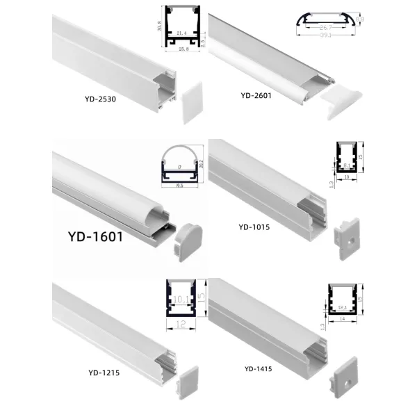 Hot Sale Small Corner LED Profile Quadrant LED Aluminium Profile for Corner Lighting with 6063 T3-T8 Aluminium Alloy and Anodized Finish