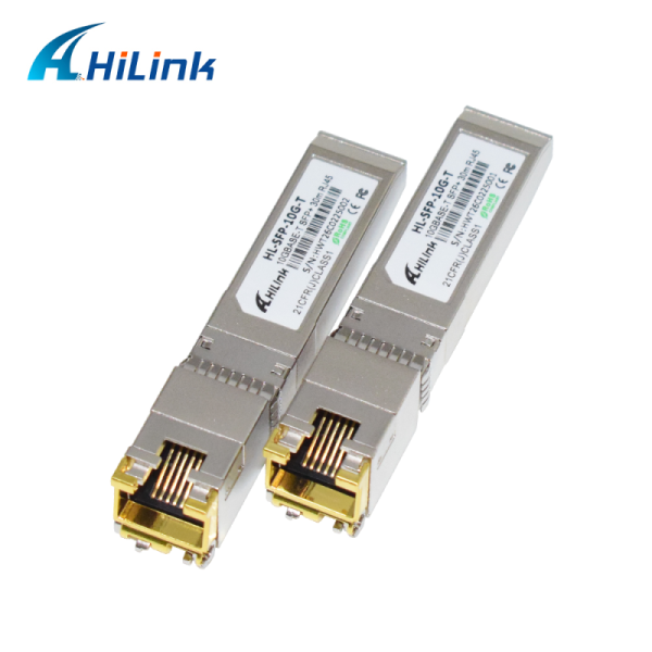 Hilink 10G Data Rate SFP+ Transceiver with 30M/80M Distance and RoHS Compliant 10GBASE-T Copper Module