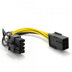 Buy cheap 6 pin Socket to 2 x 8 pin Plug PCI Express Power Supply Cable product