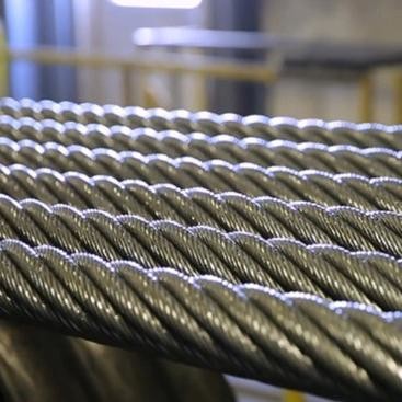 16mm Fiber Core Galvanizing High Carbon Wire Rope Sling For Marine Deck Cranes