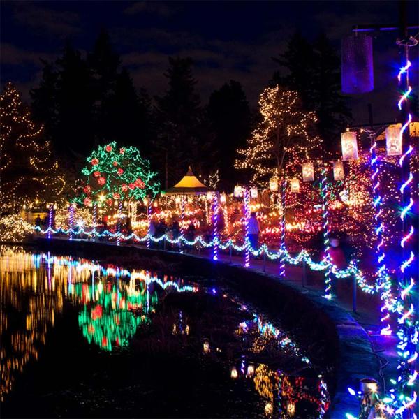 50 LED Wave Combination Solar Powered LED String Lights Waterproof For Christmas Decoration