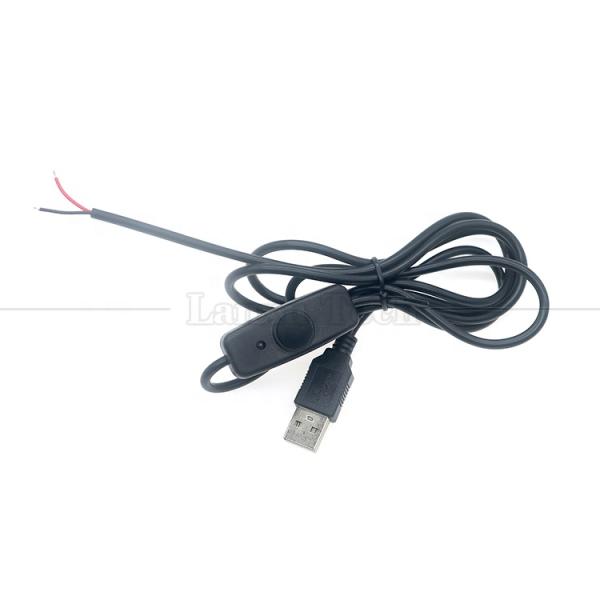 Waterproof Silicone Rubber Cover on off Push Button Switch 5V USB to Open Bare 2pin Wires End Cable for LED Light Lamp