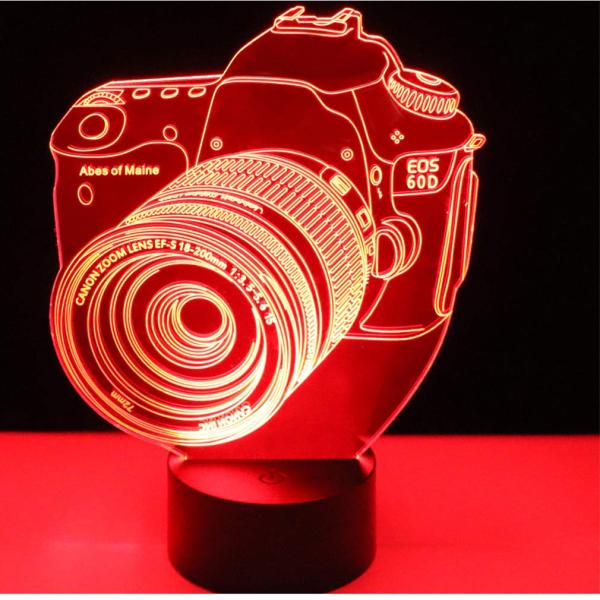 CE Camera 3d Printer Night Light 3D 05 Change 7 Colors Light