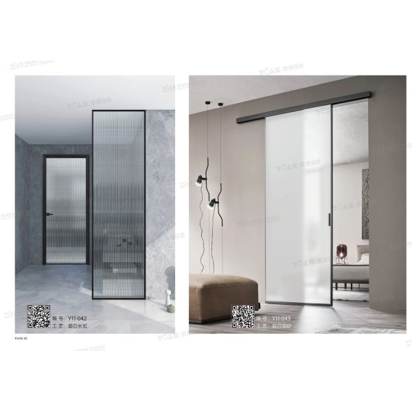 Modern Frameless Glass Door Sleek Interior Partition Tempered Safety Glass Door