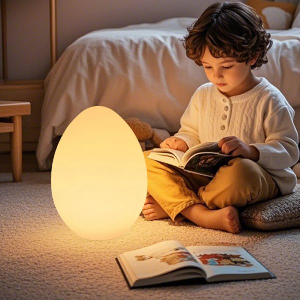 Modern Children's Bedroom Reading Room Night Light Desk Lamps Eco-Friendly AC/DC Power Remote Control Dimmable Bedside Home