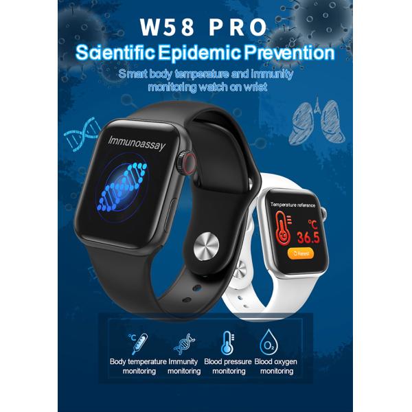 Fitness Watch Waterproof Pedometer Pacemaker ECG Body Temperature W58 PRO Thermometer Smartwatch