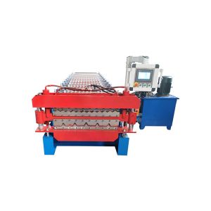 Buy cheap Color Coated Steel PPGL Double Layer Roll Forming Machine Deck Roof Sheet Making product