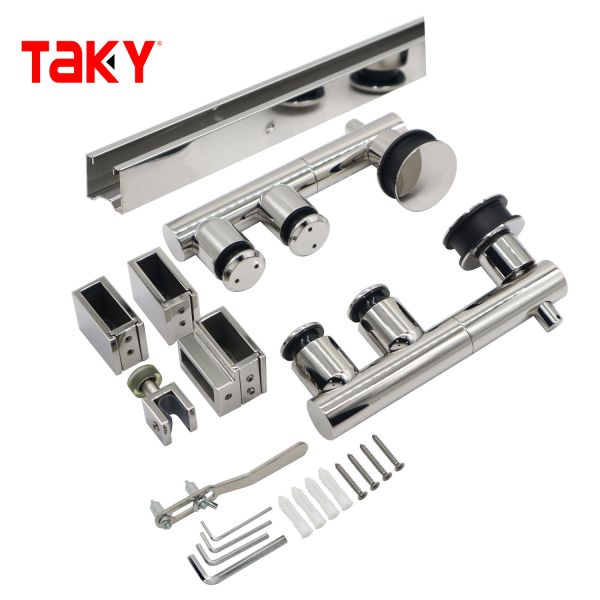 Frameless Glass Mobile Hanging Sliding Roller Wheels Glass Sliding Hardware Fittings