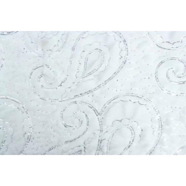 Recycled 100 Polyester Sequin Embroidered on Pv Velvet Fur Fabric for Womens Clothing Home Blanket