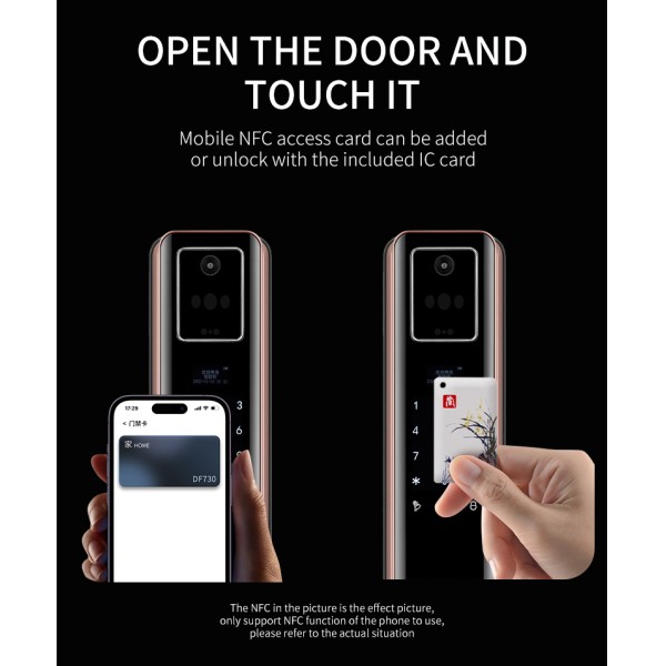 Full Automatic Real Time Video Intercom Usmart GO APP Smart Wifi Digital Door Lock Anti-theft Camera Digital Keyless Smart Lock