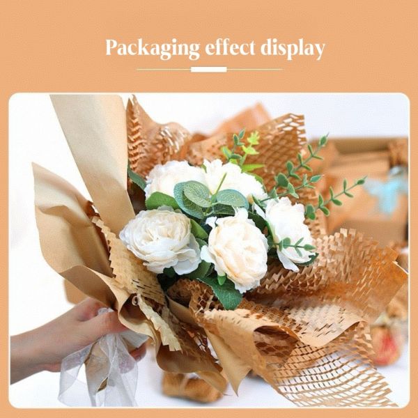 38cm X 50m Paper Honeycomb Sheets 80GSM 100% Recycled Bubble Cushioning Wrap