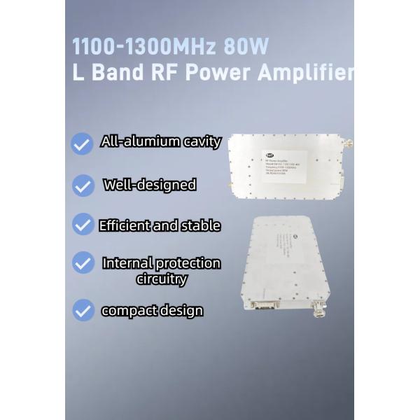 1100-1300MHz 80W RF Power Amplifier for Electronic Warfare with Excellent Gain and Stability