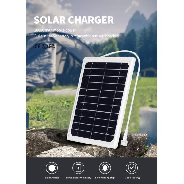8W Waterproof Solar Powered Panel IP66 3 IN 1 Type Mini For Camping