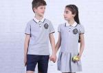 Plain Fabric Middle School Uniforms Moisture Wicking Breathable For Teenagers