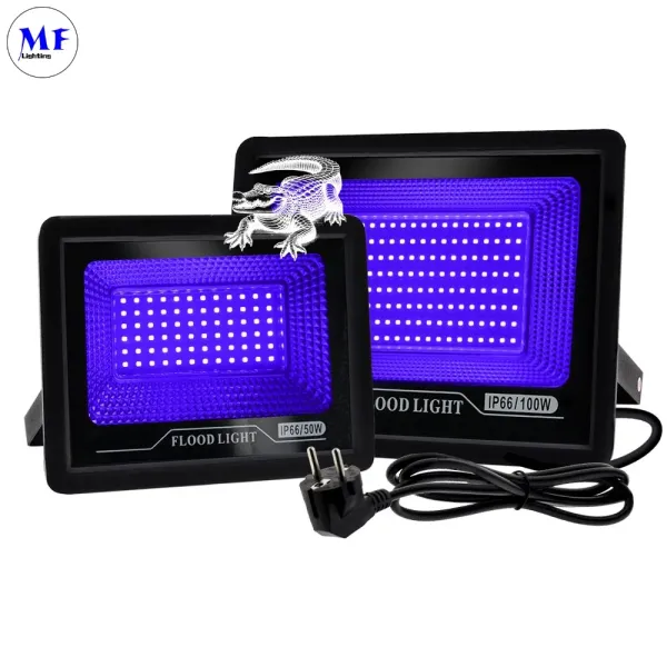 Factory Price Efficient 100W 200W Heat Dissipation IP66 Waterproof Adjustable Body Aluminum Material UV Curing Flood Light for Paint Printing Nails