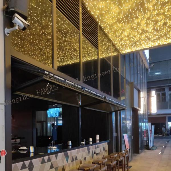Toughened Glass Horizontal Bifold Windows For Cafe Restaurant