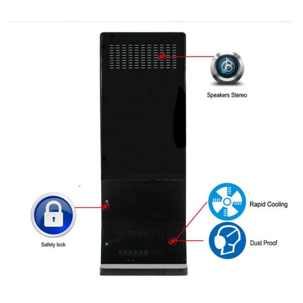 55 Inch HD Totem Standalone Kiosk Digital Signage LCD Display Aluminum Frame