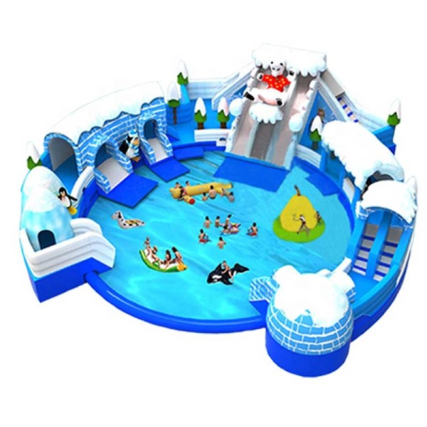 Inflatable Floating Swimming Pool With Net for Yacht Inflatable Water Park Games