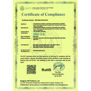 Guangzhou Dasen Lighting Corporation Limited Certifications