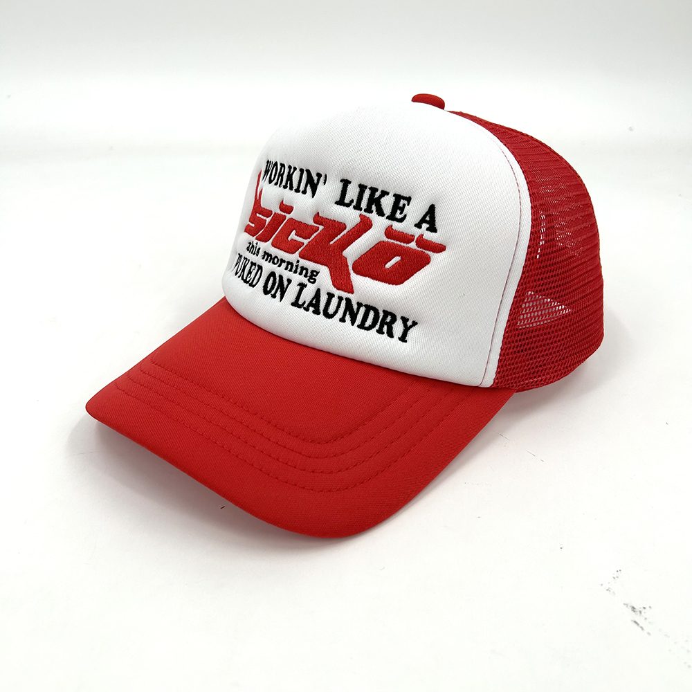 Foam Puff Printing Custom Embroidery Trucker Hats Plain Snapback Cap Breathable