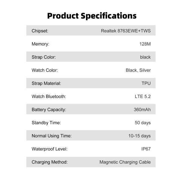1.43Inch Display Smart Watch TWS Headset Round Shape With Multi Language