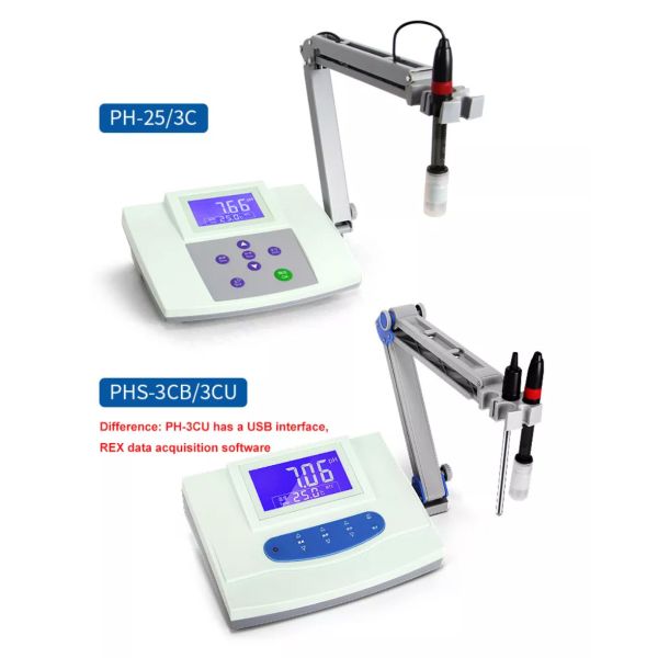 LCD Display with Backlight Bench top PH / ORP Meter Power Supply DC 9V Adapter or 4 AA Batteries Auto-Off Function 30