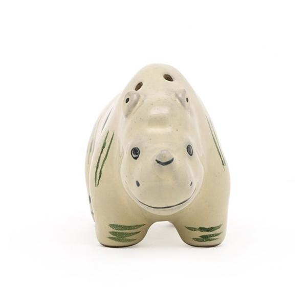 Blue 3d Animal Shaped Pottery Stoneware Salt And Pepper Shaker With Decal On Glaze