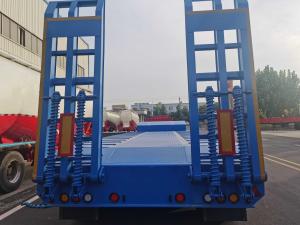 China Custom 3 Axle Flatbed Semi Trailer Tractor Trucks 40 Ft Semi Low Bed Trailer on sale