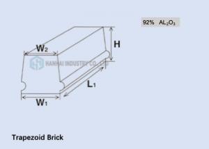 Buy cheap 60mm 92% Alumina Ceramic Lining / Refractory High Alumina Bricks Super Hardness product