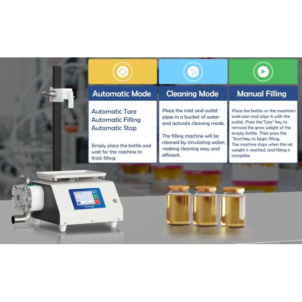 Bottle Filling Machine, Paste Filling Machine With Real-Time Weight Display, Electric Liquid Filling Machine For Viscous Liquids Such As Honey, Salad