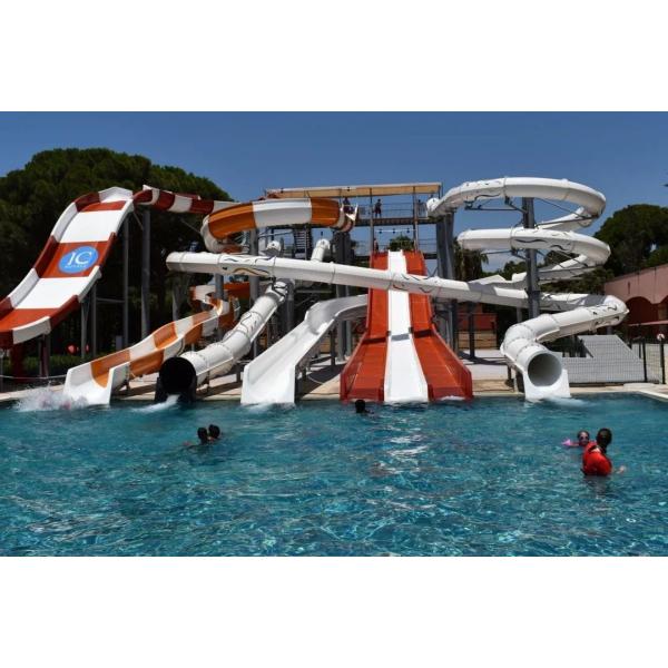1 People Backyard fibreglass pool water slide 7m Width