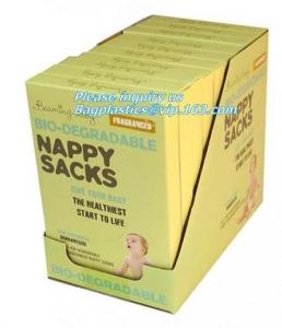 Buy cheap Nappy bags in compostable/biodegradable material, pack of 30pcs in rolls, Eco-Friendly Scented Baby sacks tie handle dis product