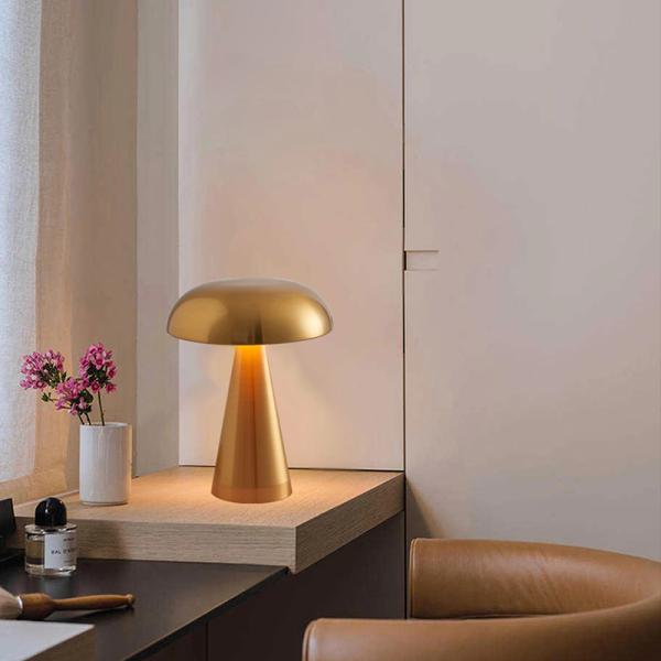 Contemporary Luxury USB Cafe Mushroom Table Lamp For Bedroom