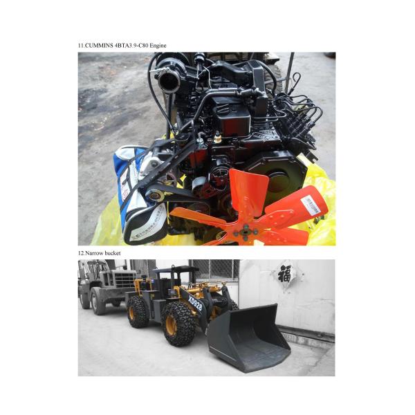 Underground wheel loader XD935 rated load 3.0ton with 1.9cbm bucket capacity