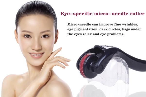 Quality Black Handle Eye Micro Needle Derma Roller Remove Wrinkles Rolling for sale