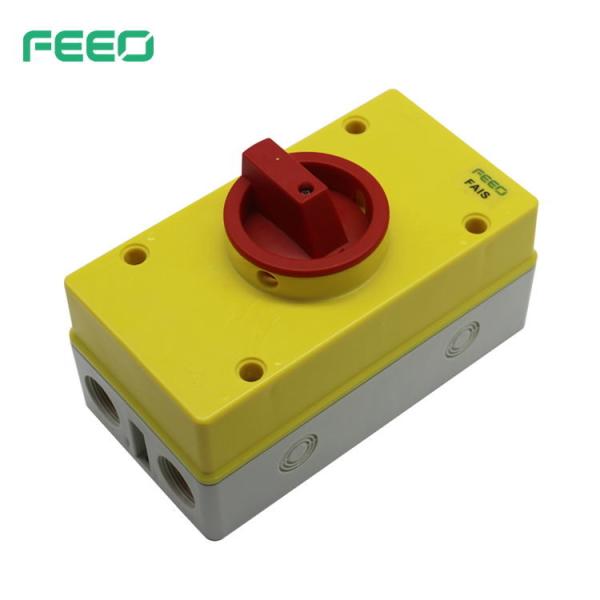 FAIS 690VAC 32A Waterproof Isolator Switch Yellow IP66 Protect Level