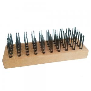 China Tempered Steel Wire Brush Rows Rectangular Shaped on sale