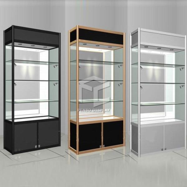4PCS Shelves Store Glass Display Case 1000*400mm Powder Coated