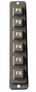 China 96mm X 18mm Dia PS2 Numeric Keypad With Carbon - On - Gold Key Switch on sale