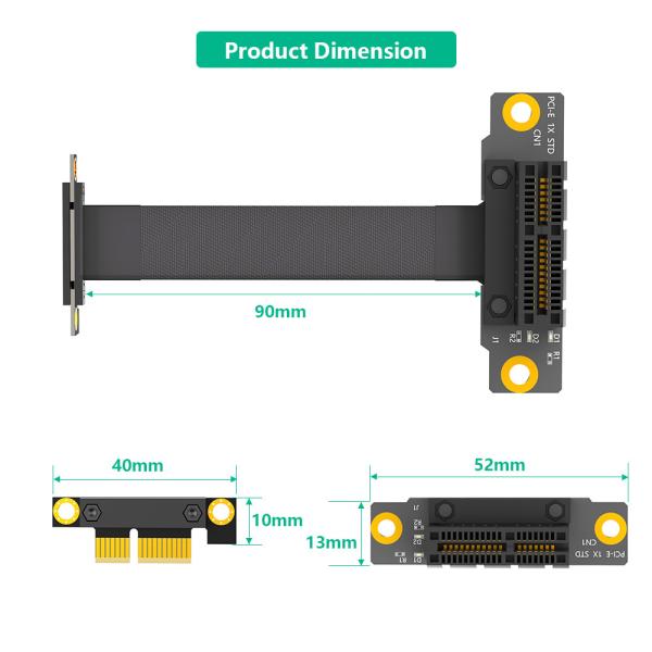 High Quality PCI-e PCI Express 36PIN 1X Extension Cable With Gold-plated Connector