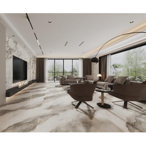 Eco-friendly 1000x1000mm Indoor Floor Polished Luxury Stone Tiles For Dining Room and Bedroom 3 Styles