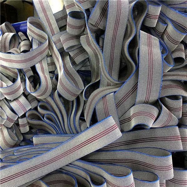 50mm Blue Sofa Elastic Webbing PE Chinese Rubber Yarn Material
