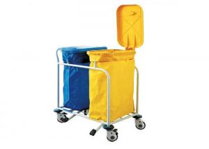 China Double Baskets Medical Trolley Hospital Metal Laundry Cart , Dressing trolley (Als-MT15b) on sale